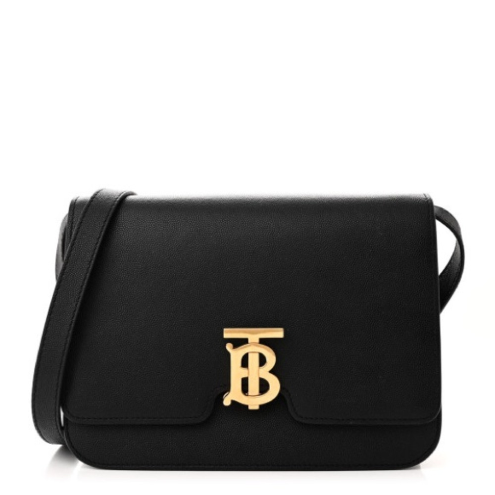 Burberry Medium TB Bag Black Grained Calfskin